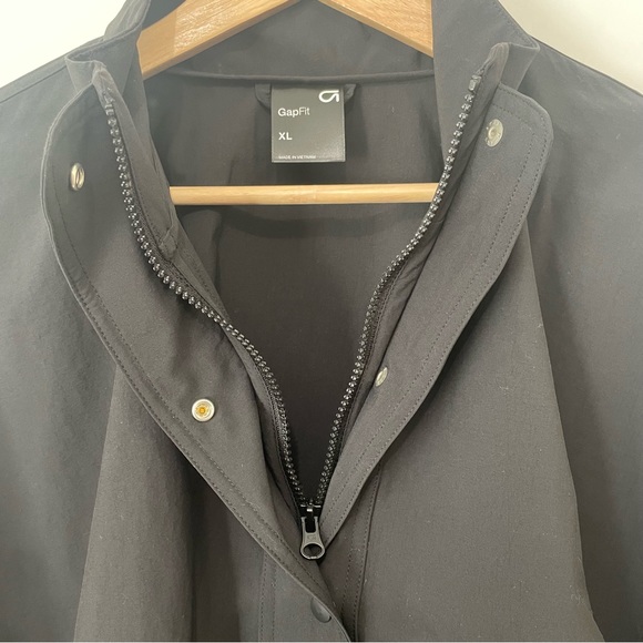 GAP Athletic GapFit Black Track 1/4 Zip Windbreaker Jacket XL - Picture 5 of 10